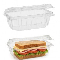 18 oz Clear Vented Clamshell Food Containers with Hinged Lid – 324 Pack Disposable PET Plastic Take-Out Containers for Sandwiches, Fruits, Salads & Pastries Stackable & Recyclable